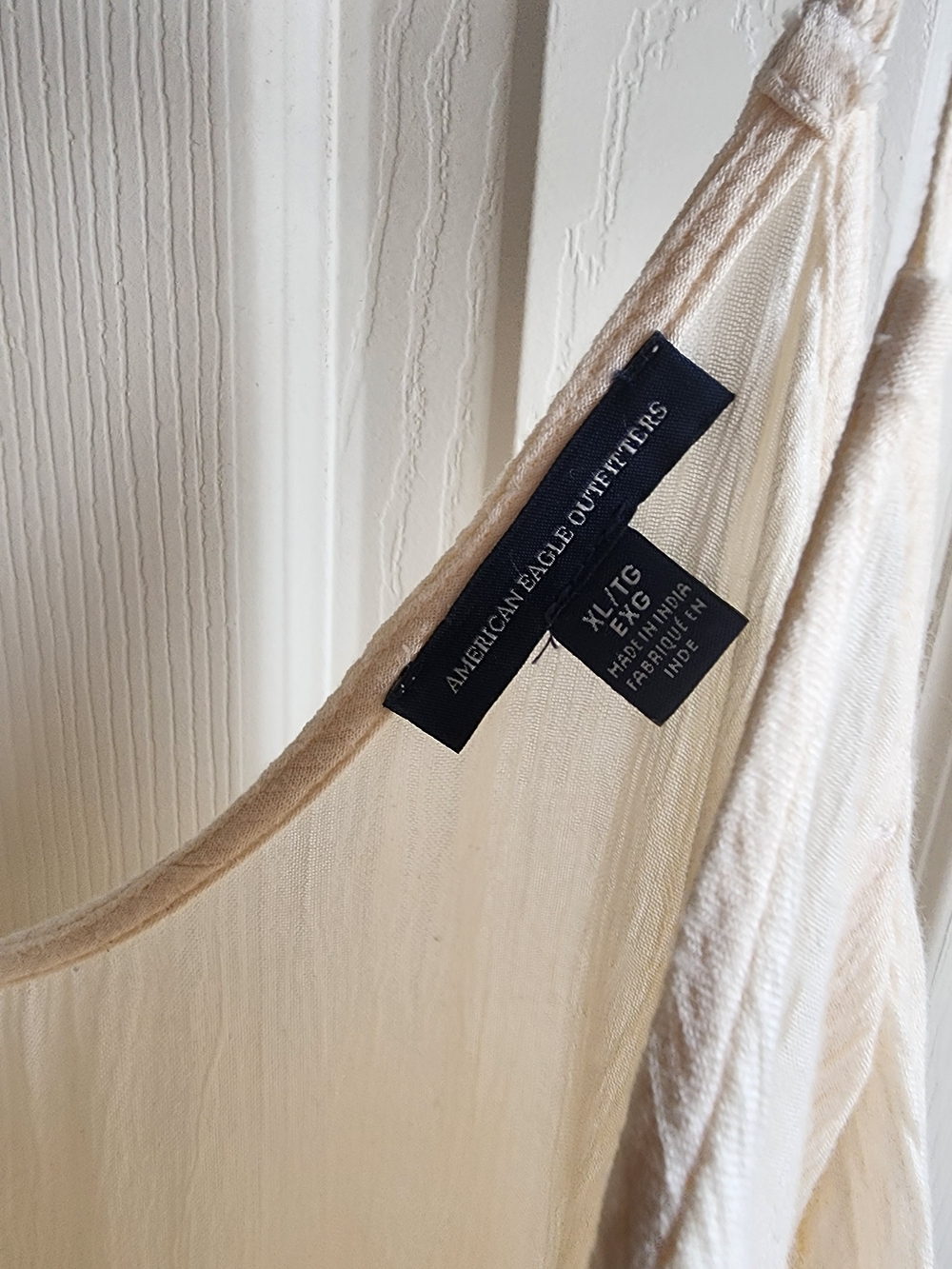 American Eagle Outfitters Cream Cold-Shoulder Tie-Front Camisole Top XL - Picture 4 of 7